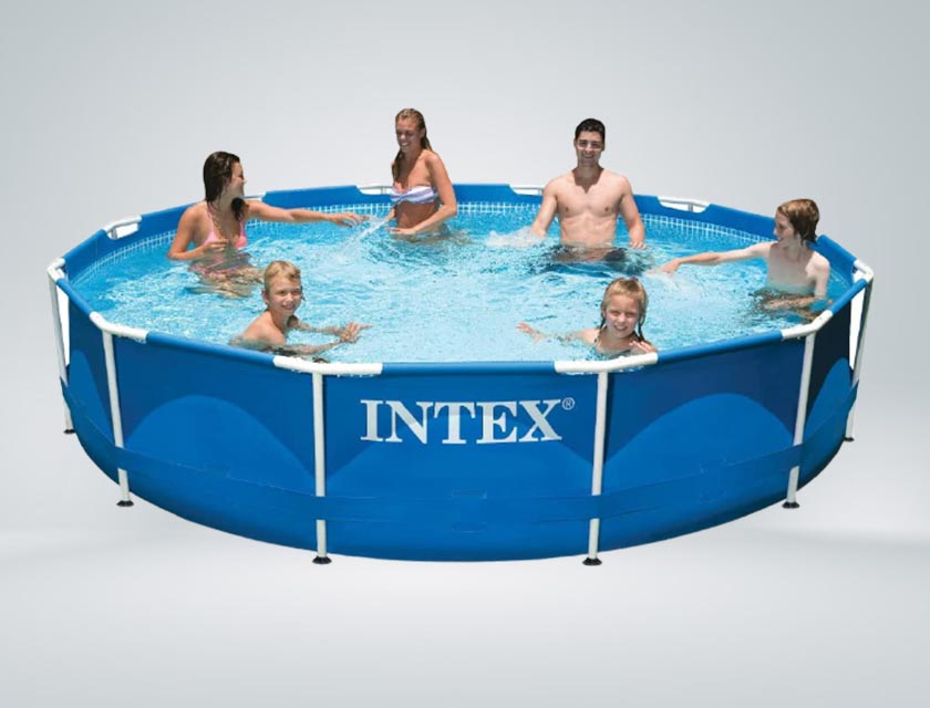 Intex 12x30 metal frame pool with pump