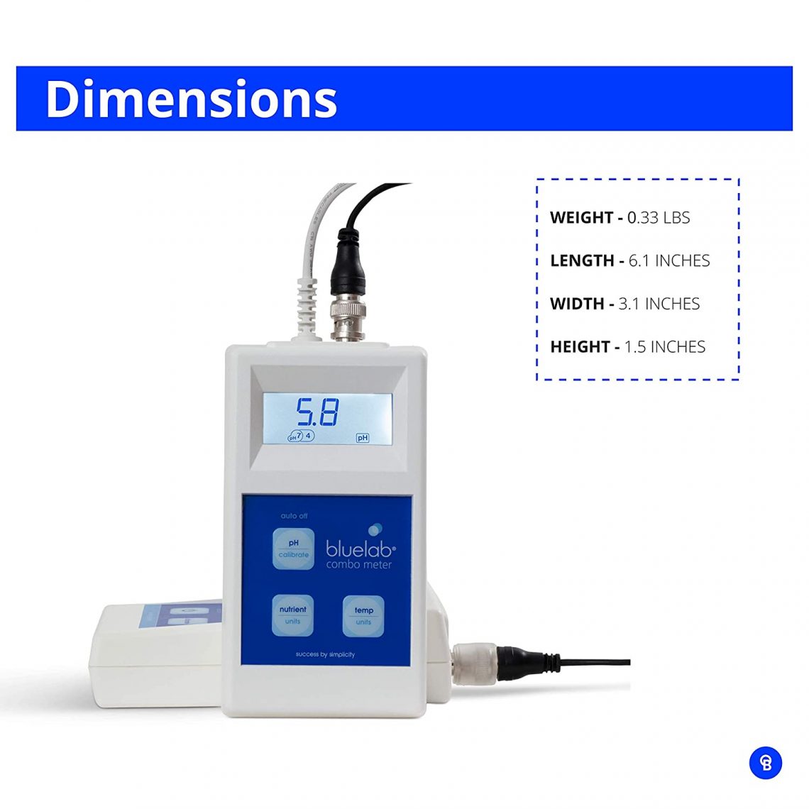 Bluelab Combo Meter for pH Review Easy Calibration