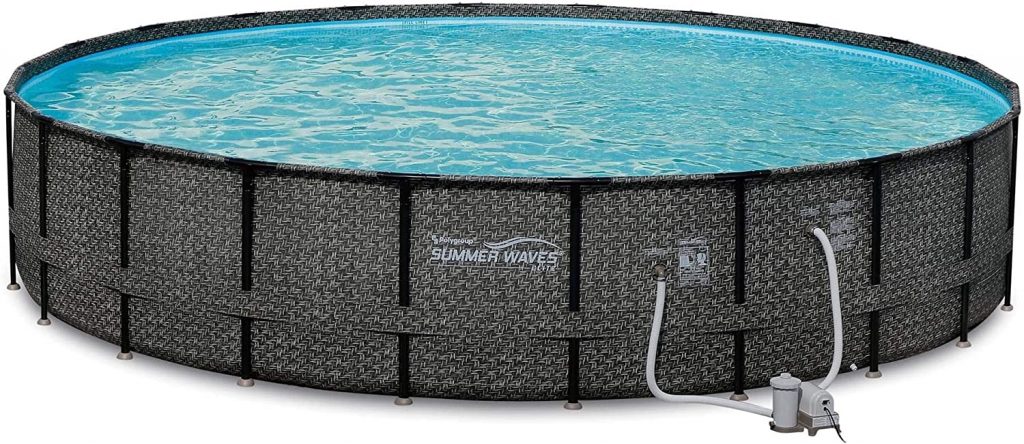 Summer Waves Elite 22ft x 52in Above Ground Frame Outdoor Swimming Pool