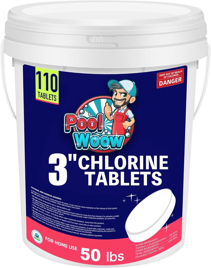 POOLWOOW 50 lbs Chlorine Tablets