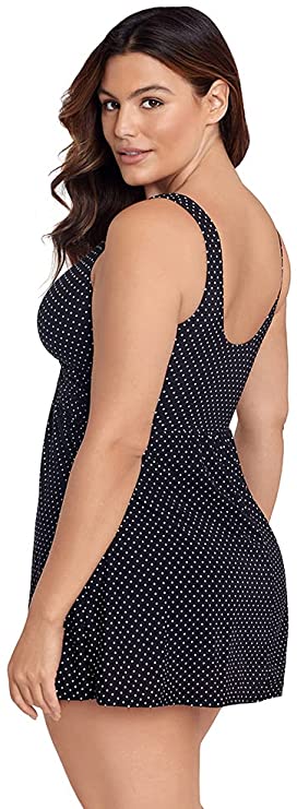 Miraclesuit Plus Pin Point Marais Tummy Control V-Neckline Swimsuit