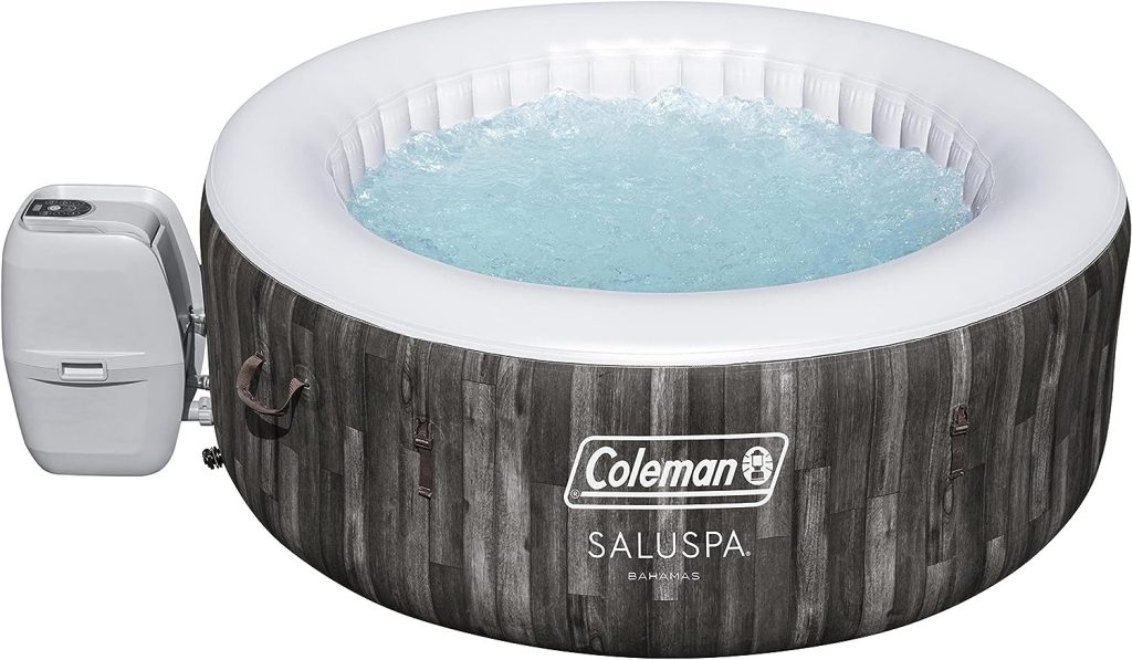 Inflatable Coleman 90455 SaluSpa Bahamas 71-Inch x 26-Inch 4 Person Outdoor Portable Hot Tub 
