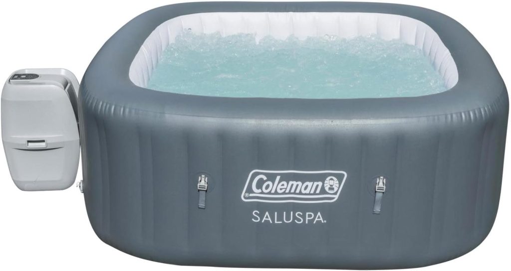 Coleman 15442-BW SaluSpa 4 Person Portable Inflatable Outdoor Square Hot Tub Spa